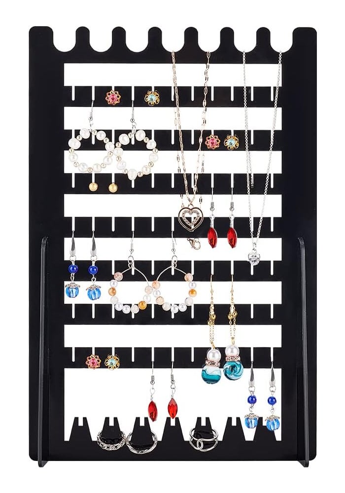 TPGP FINGERINSPIRE Black Acrylic Jewelry Display Stand - 20x5x30cm Necklace Holder Organizer - Image 1